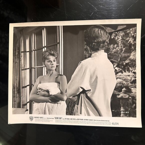 Vintage 1961 Susan Slade Movie Still Connie Stevens in Towel Black & White Photo - Picture 5 of 13